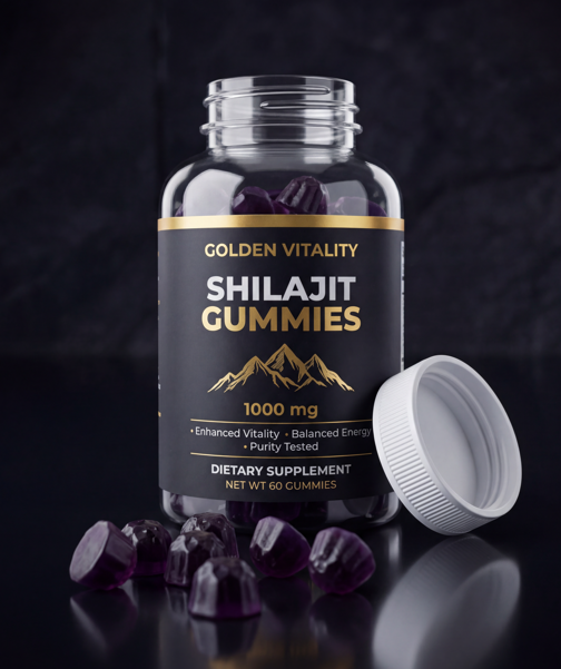 GOLDEN VITALITY SHILAJIT GUMMIES X60
